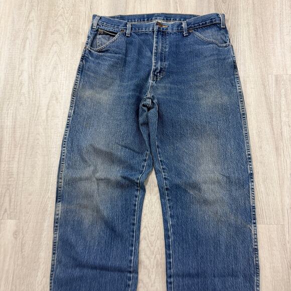 Vintage Dickies Jeans Men's 36x32 Blue Faded Denim Workwear Work 90s Grunge - Picture 2 of 8